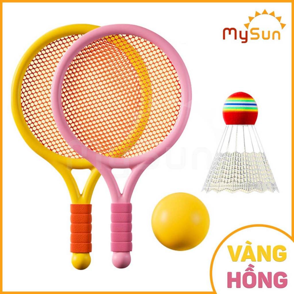 Đồ chơi vợt cầu lông, bóng bàn cho bé giá rẻ mầm non - mẫu giáo phát triển vận động ngoài trời.
