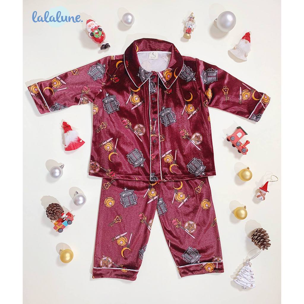 Pyjama nhung bé trai và gái họa tiết đáng yêu