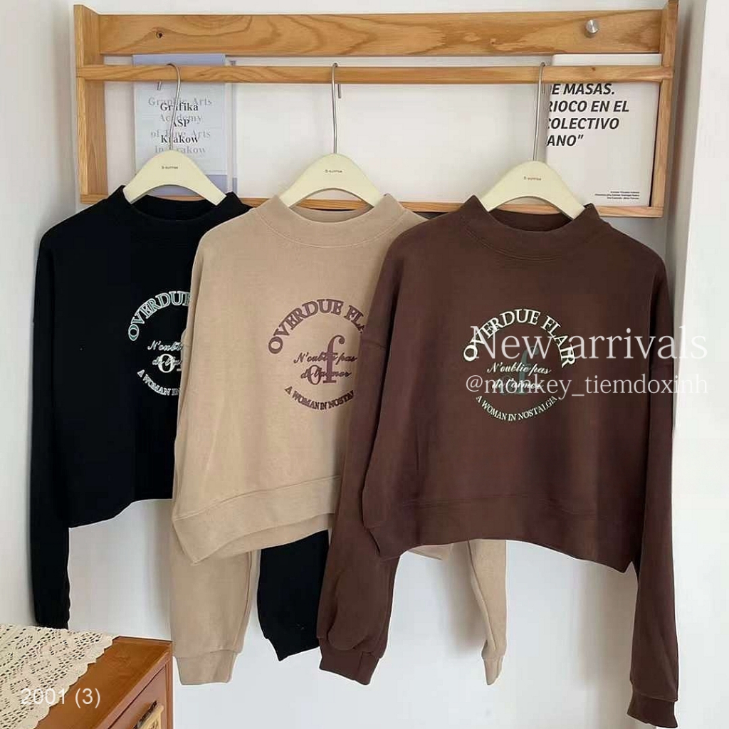 Áo sweater croptop Of