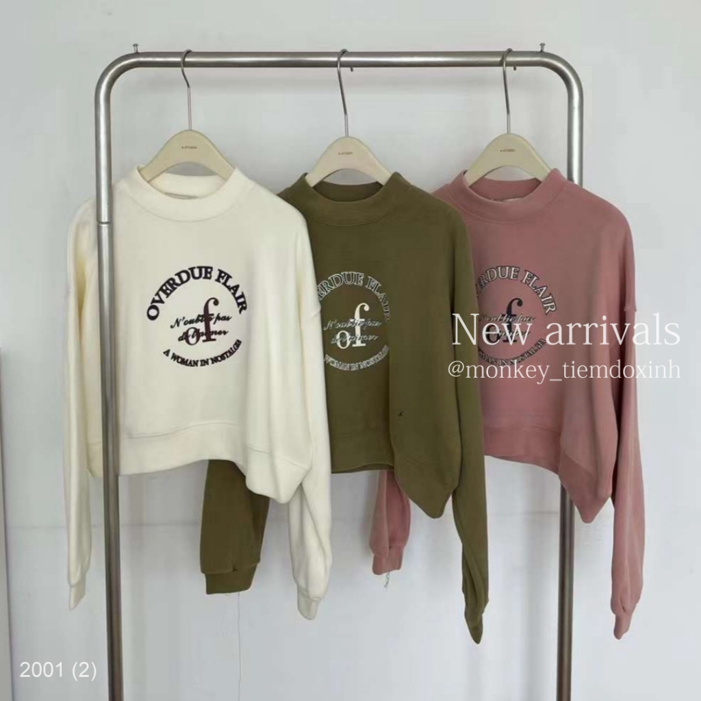 Áo sweater croptop Of