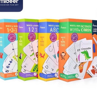 Bộ Thẻ Học Chữ- Số Viết Và Xoá Được Mideer Write And Wipe Activity Card MD1042