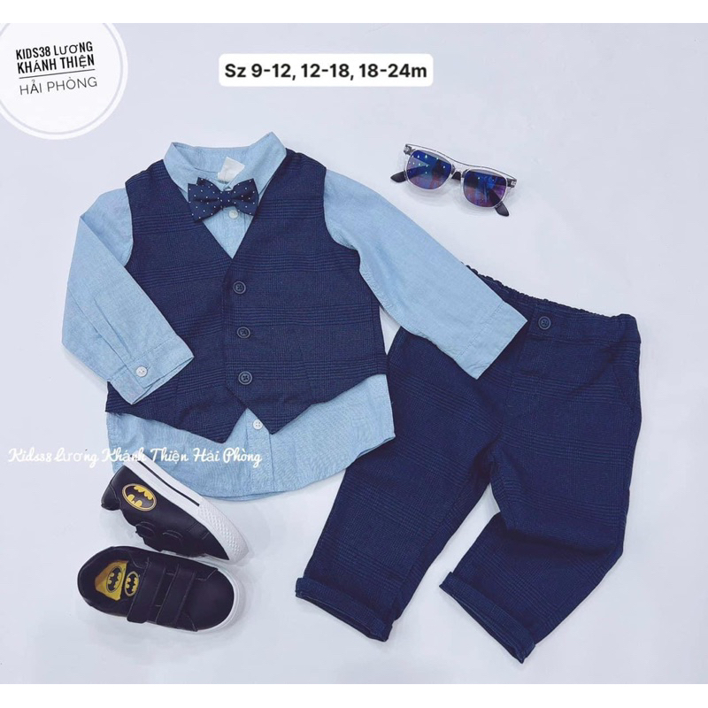 Set công tử xanh bé trai