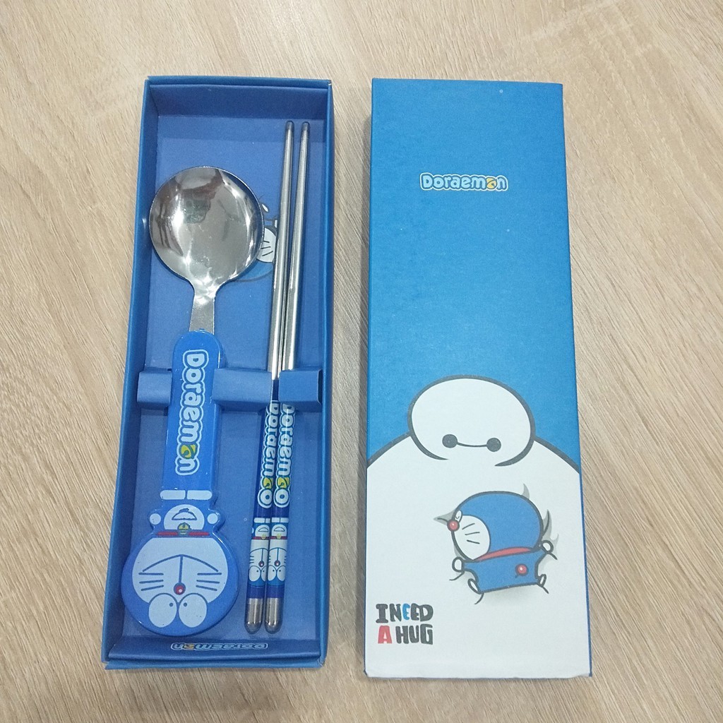 BỘ MUỖNG ĐŨA INOX CHO EM BÉ, THÌA ĐŨA HOẠT HÌNH CHO TRẺ EM DỂ THƯƠNG