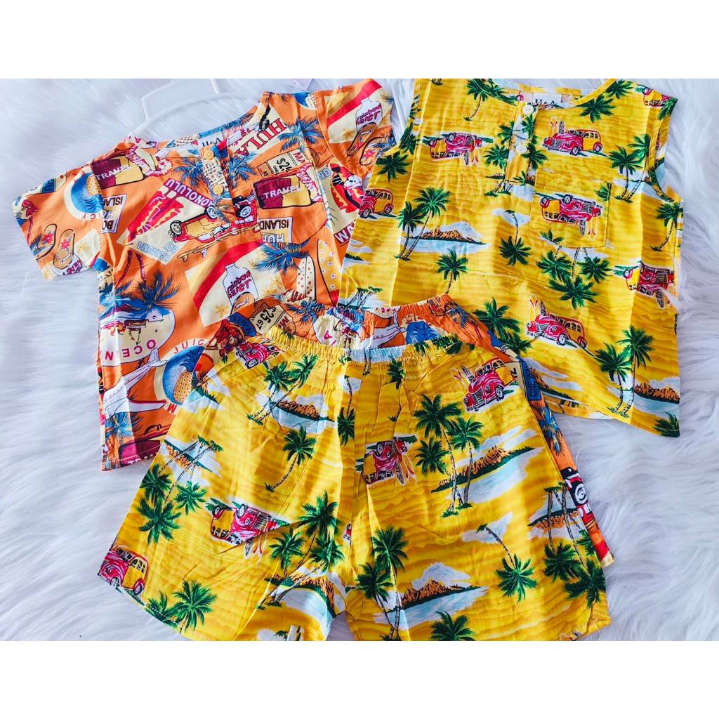 ĐỒ BỘ TONE 2 DA BÉ TRAI SIZE 12-14KG