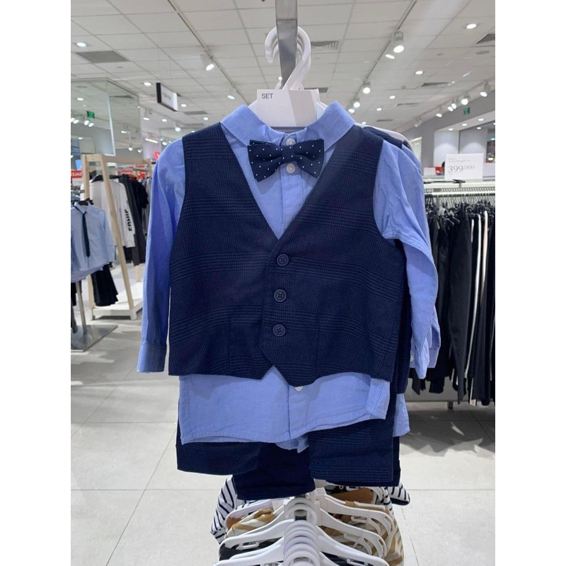 Set công tử xanh bé trai