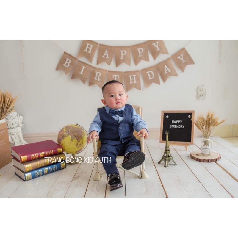 Set công tử xanh bé trai