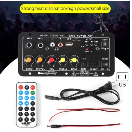 Bo mạch loa karaoke Bluetooth 4.2 35-400W dùng làm dàn hát karaoke DIY tại nhà