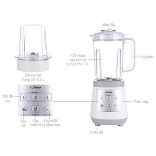 PHỤ KIỆN - Máy Xay Sinh Tố Toshiba BL-70PR1NV / BL-70PR2NV -Hàng Chính Hãng