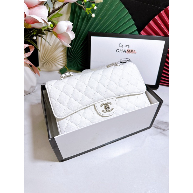 TÚI CHA DA HẠT KHOÁ BẠC SZ 25 CÓ HỘP