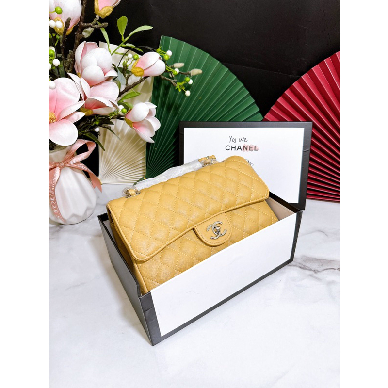 TÚI CHA DA HẠT KHOÁ BẠC SZ 25 CÓ HỘP