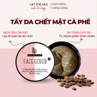 Tẩy da chết mặt cà phê đắk lắk và bột đậu đỏ cho làn da mềm mại & rạng rỡ