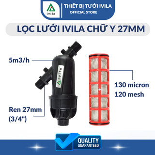 Lọc lưới IVILA chữ Y phi 27 , Lọc lưới chữ Y phi 27, Lọc nước tưới cây, lọc màng, lọc cặn rác, lọc nước đầu nguồn