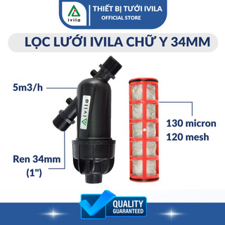 Lọc lưới IVILA chữ Y phi 34 , Lọc lưới chữ Y phi 34, Lọc nước tưới cây, lọc màng, lọc cặn rác, lọc nước đầu nguồn