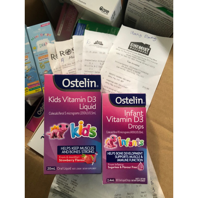 Vitamin D3 ostelin drops cho trẻ từ sơ sinh đến 12 tuổi