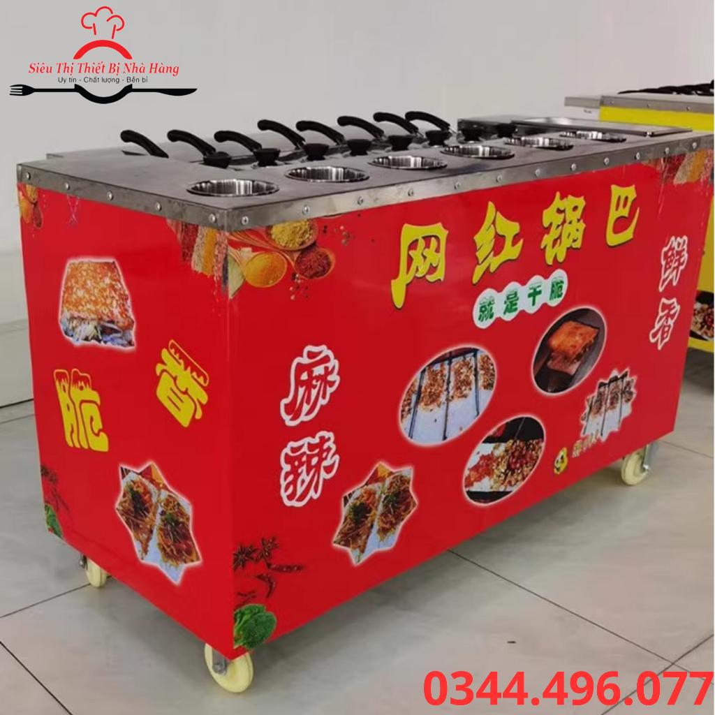 Bếp chiên cơm cháy kẹp- Máy làm cơm cháy kẹp vỉa hè nhà hàng bảo hành 12 tháng-sử dụng gas-hàng cao cấp