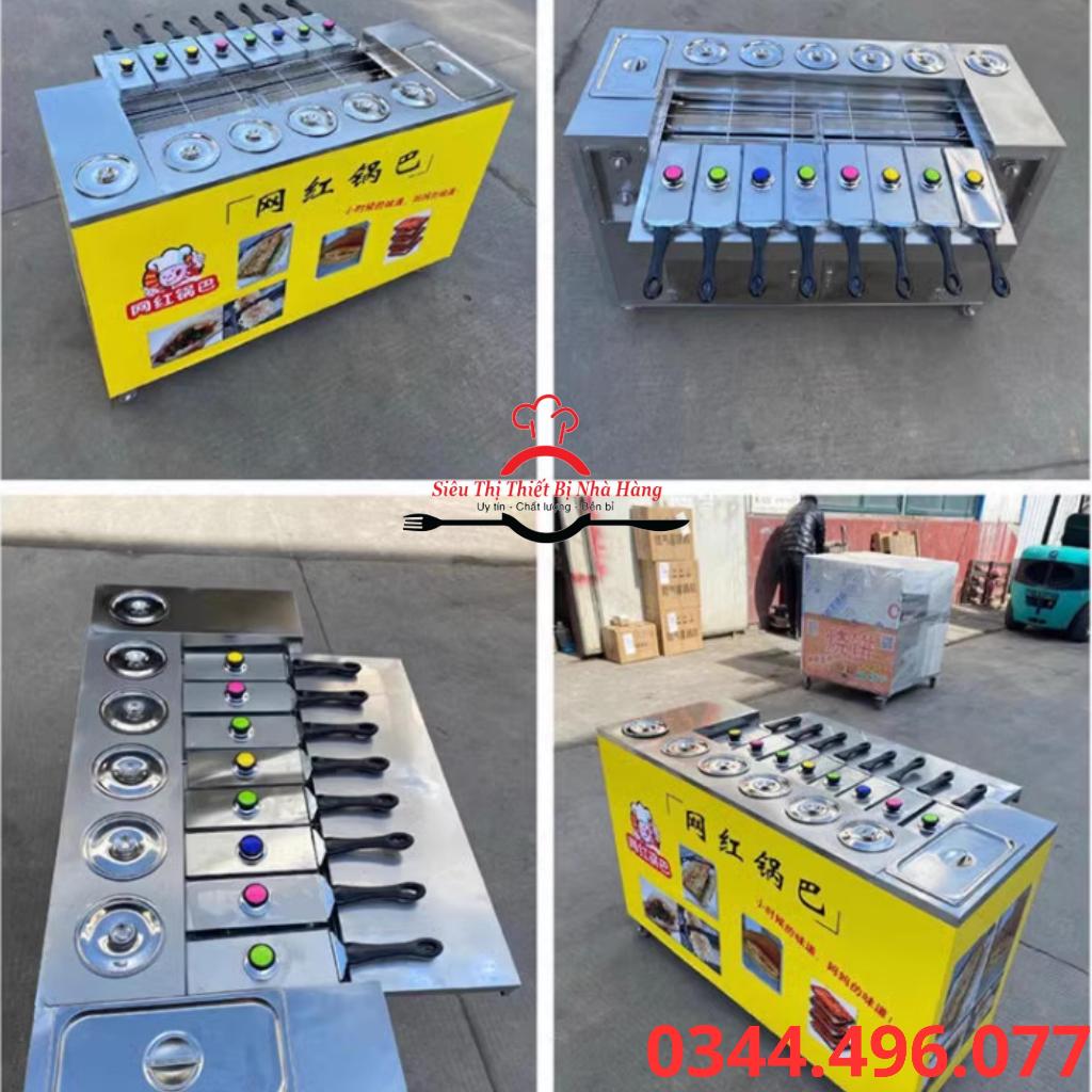 Bếp chiên cơm cháy kẹp- Máy làm cơm cháy kẹp vỉa hè nhà hàng bảo hành 12 tháng-sử dụng gas-hàng cao cấp