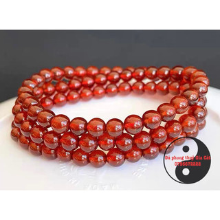 Vòng tay đá garnet 6 li quấn 8a siêu vip có kiểm định hàng chuẩn