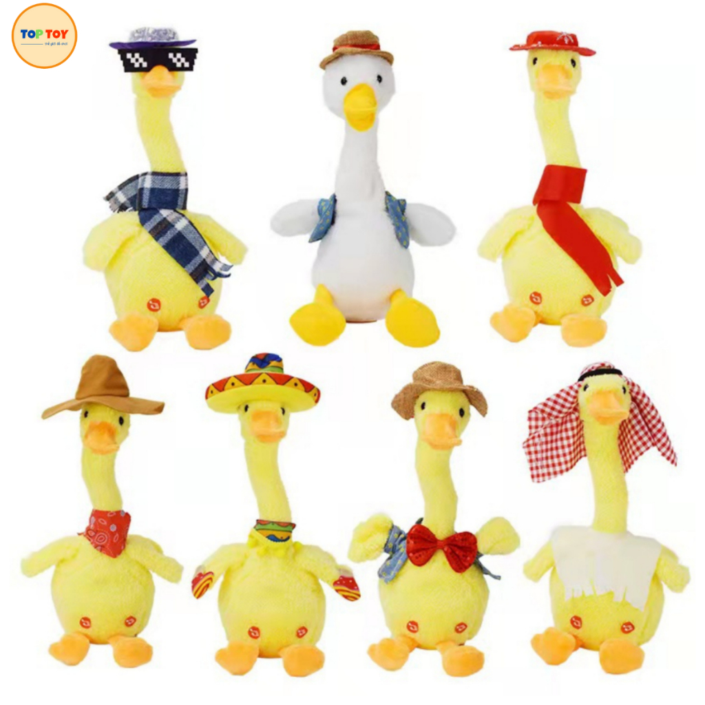 Đồ Chơi Vịt Nhồi Bông - Xương Rồng Biết Nhảy Múa, Nhại giọng Nói, Hát Tiếng Việt Vui Nhộn Cho Bé TOPTOY