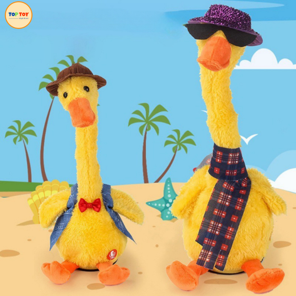 Đồ Chơi Vịt Nhồi Bông - Xương Rồng Biết Nhảy Múa, Nhại giọng Nói, Hát Tiếng Việt Vui Nhộn Cho Bé TOPTOY