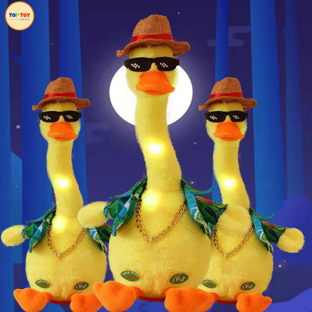 Đồ Chơi Vịt Nhồi Bông - Xương Rồng Biết Nhảy Múa, Nhại giọng Nói, Hát Tiếng Việt Vui Nhộn Cho Bé TOPTOY