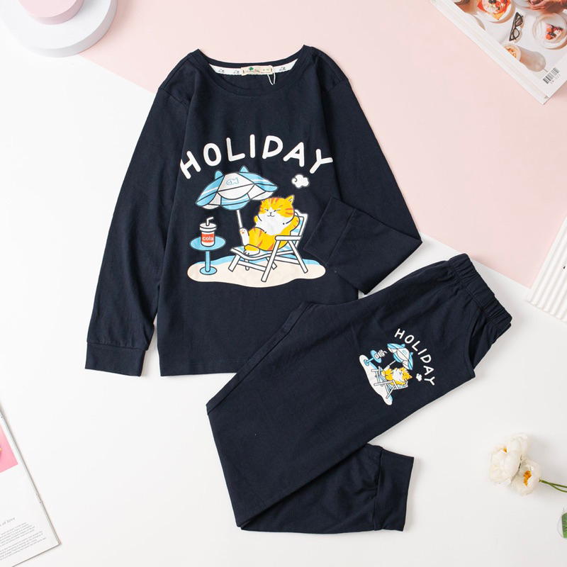Bộ dài tay in hình size đại cho bé gái 10-16y . Chất cotton chính phẩm mềm mịn, thấm hút mồ hôi