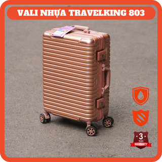Vali khung nhôm travelking 803 size 20'' màu hồng