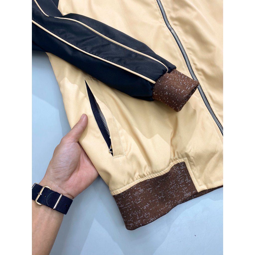 Áo Khoác Gió Nam In Họa Tiết Sau Lưng tinh tế, đẹp, nét - Áo Khoác Nam Phối Hai Màu độc đáo