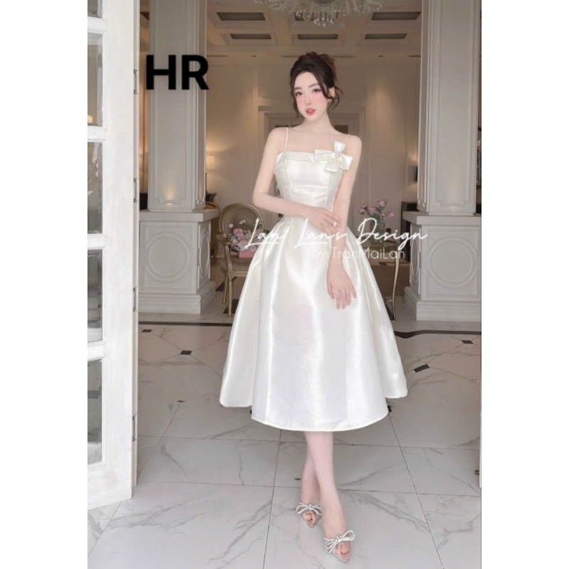 Váy Tafta 2s nơ vai 💯HÀNG THIẾT KẾ TẾT 2024 💖