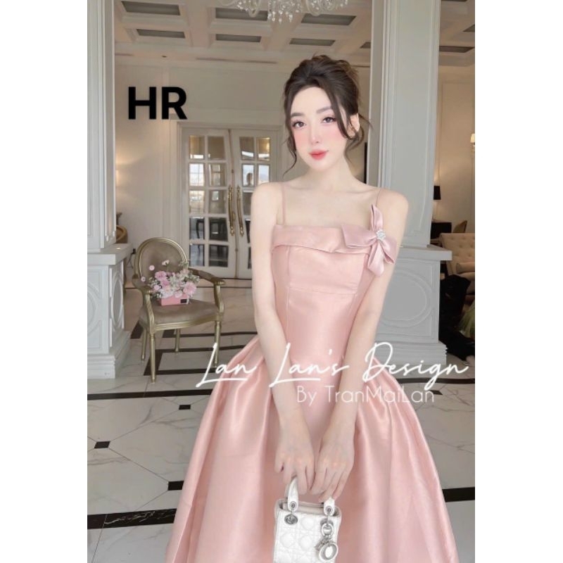 Váy Tafta 2s nơ vai 💯HÀNG THIẾT KẾ TẾT 2024 💖