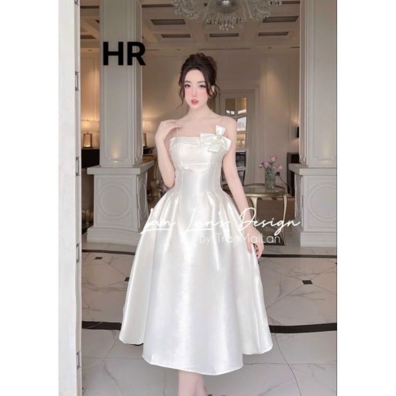 Váy Tafta 2s nơ vai 💯HÀNG THIẾT KẾ TẾT 2024 💖