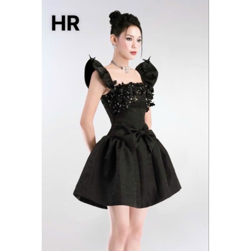 Váy Tafta Vân gỗ cánh tiên nơ eo 💯HÀNG THIẾT KẾ TẾT 2024 💖