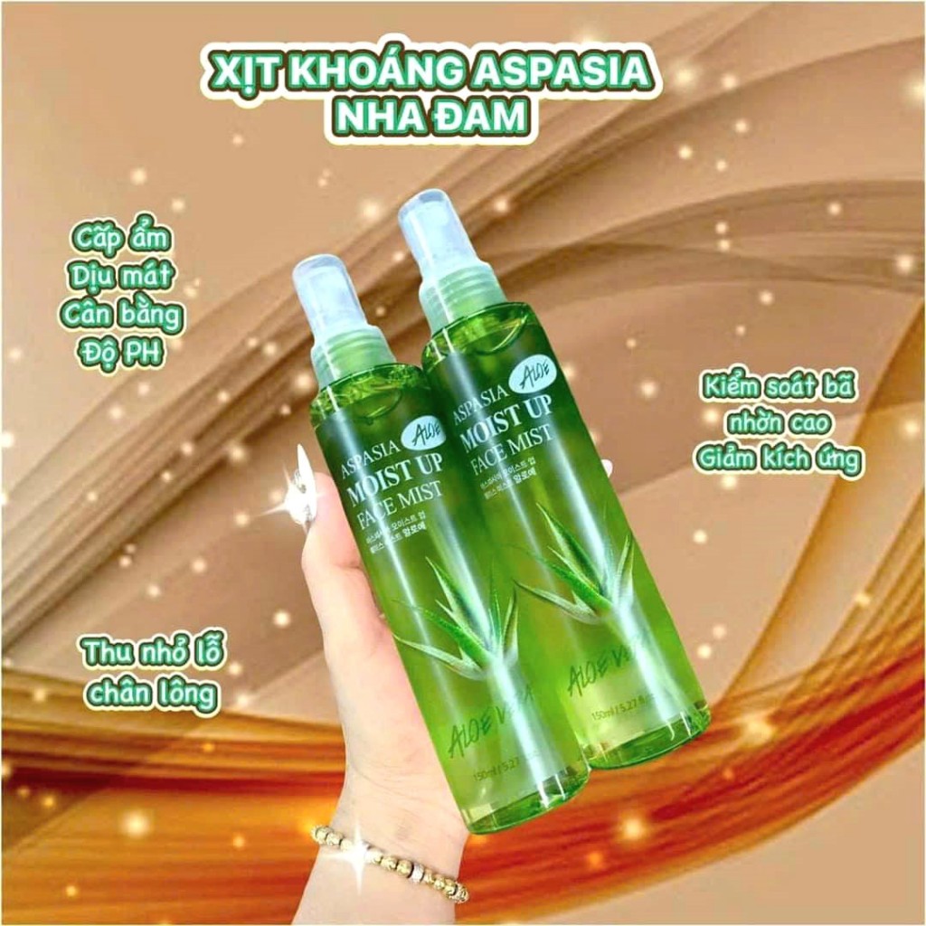 (Chính Hãng) Xịt Khoáng Aspasia Tinh Chất Nha Đam - 1 Chai