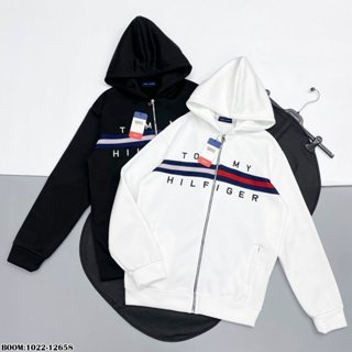 🔥Hot🔥Áo hoodie Tommy thêu vạch thân hot trend Nam nữ Siêu Hot Đông 2023