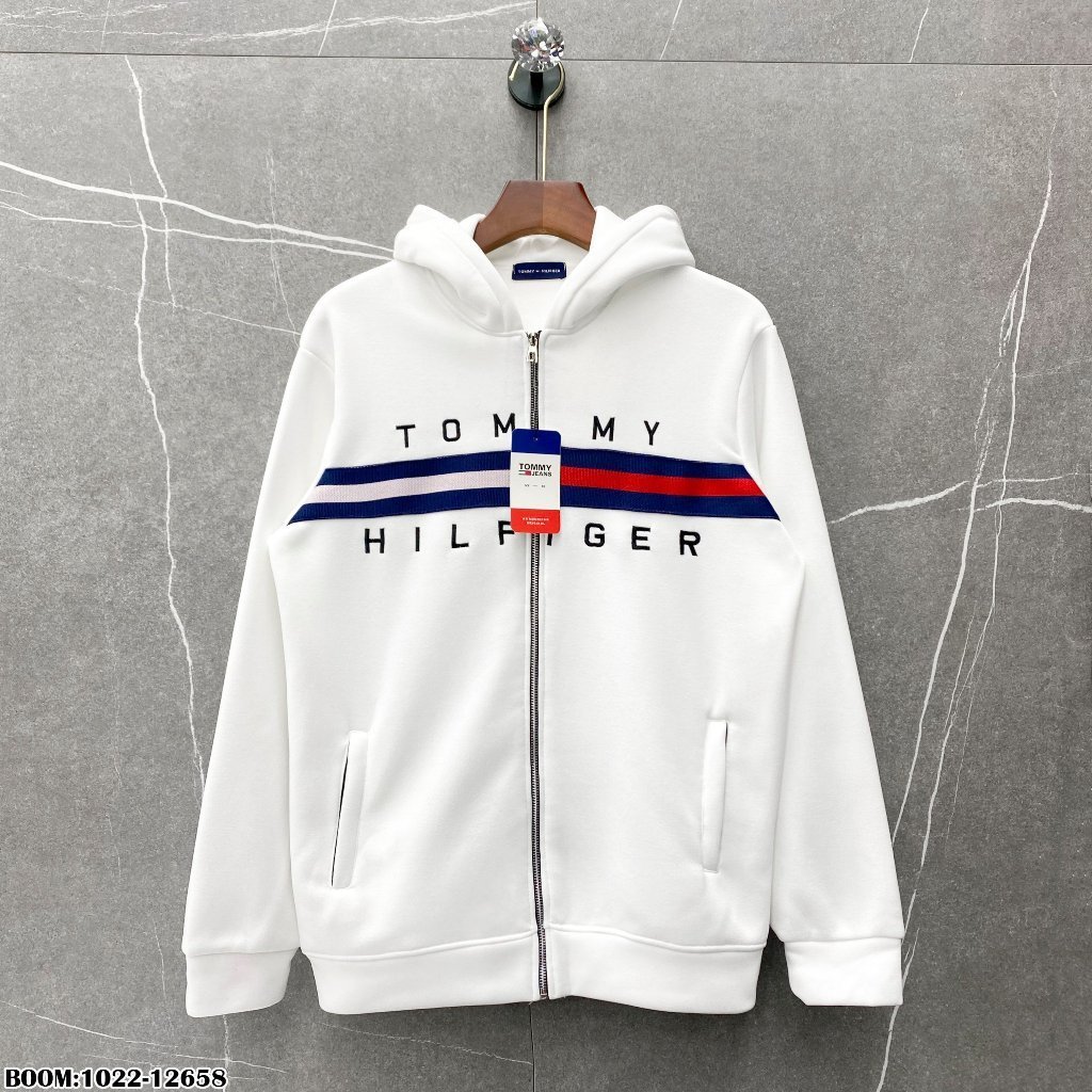 🔥Hot🔥Áo hoodie Tommy thêu vạch thân hot trend Nam nữ Siêu Hot Đông 2023
