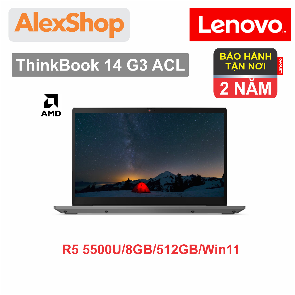 [Bảo Hành Tại Nhà 2 Năm] Laptop Lenovo ThinkBook 14 G3 ACL CPU 5300U/8GB/256GB/Win11 (21A200RWVN) (Chính hãng)