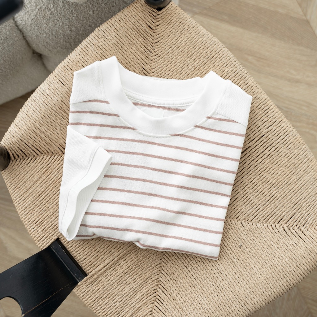 Áo thun nam Raglan RISCHEE vải Cotton Single sọc trẻ trung, năng động, chuẩn form - HUSSIO