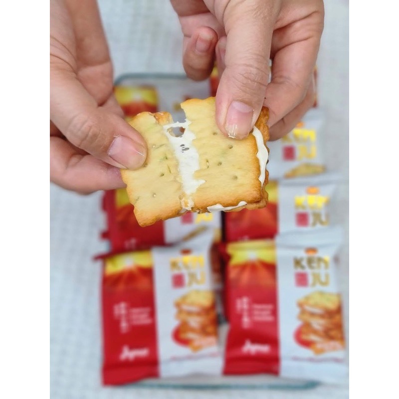 Bánh Richy Kenju vị quy hành kem dẻo, Latte Custard kem dẻo nougat túi 186g, 155g