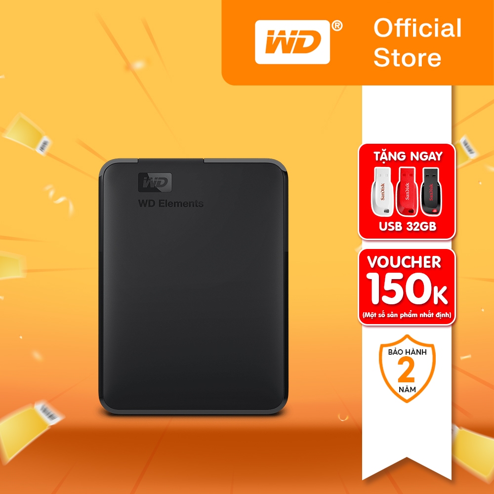 Ổ cứng di động WD Elements 2.5 Inch 1TB | 2TB | 3TB | 4TB chính hãng