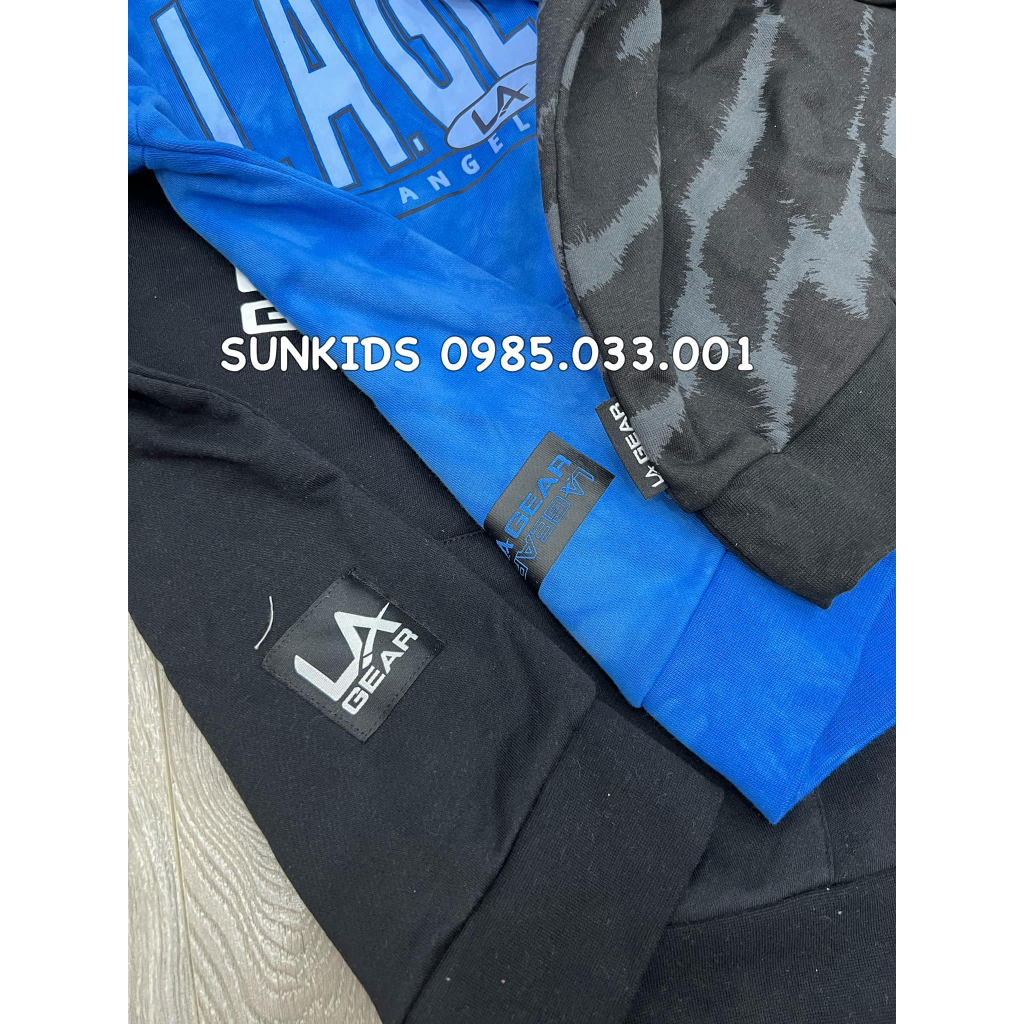 Bộ nỉ bông hoodie loang 3 màu cho bé