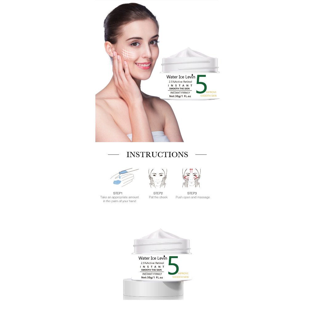 Kem Xóa Nhăn Cấp Tốc, Giúp Da Láng Mịn tức thì, Se Khít Lỗ Chân Lông, ….thành phần Vitamin A, Retinol, …Herbal Product