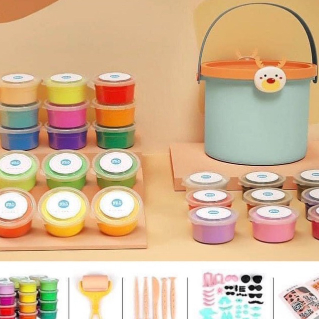 Bộ Đất Nặn 24 Màu Kèm Dụng Cụ