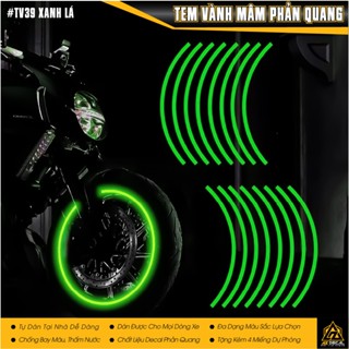 Tem Dán Vành Xe Máy Phản Quang | TV39 | Decal Mâm Xe Máy Phản Quang, Chống Nước, Dễ Dán