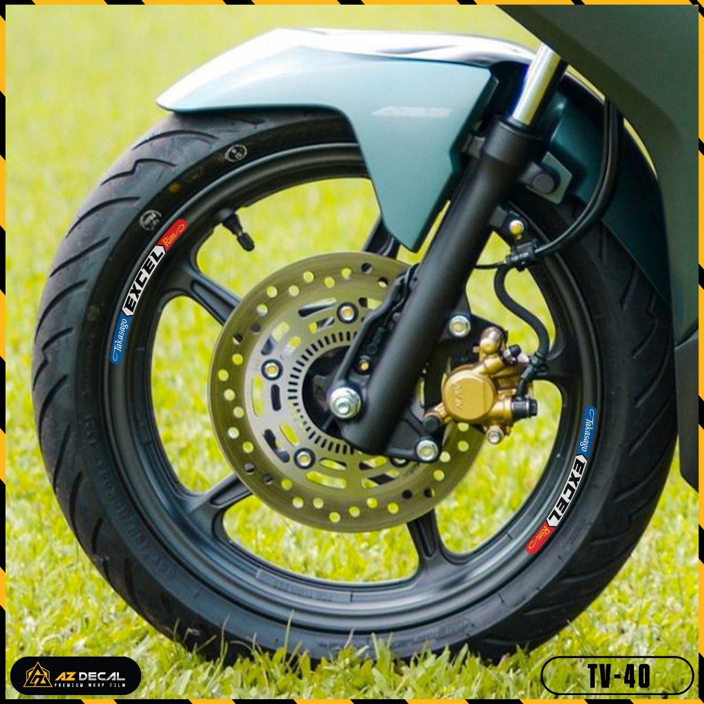 Tem Dán Vành Xe Máy Phản Quang | TV40 | Decal Mâm Xe Máy Phản Quang, Chống Nước, Dễ Dán