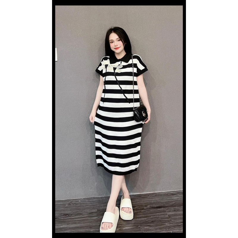 VÁY POLO THÊU HOA TRẮNG 2M