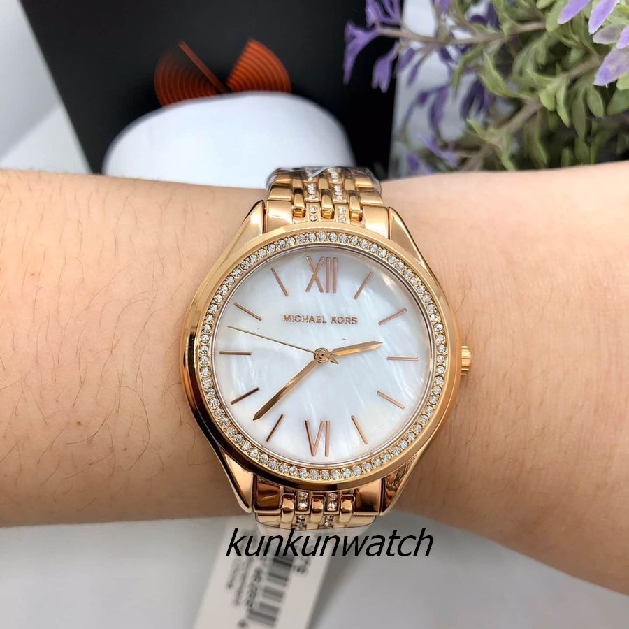 Đồng Hồ Nữ Michael Kors MK7076 Nền Mặt Xà Cừ Vỏ Rose Gold 36mm