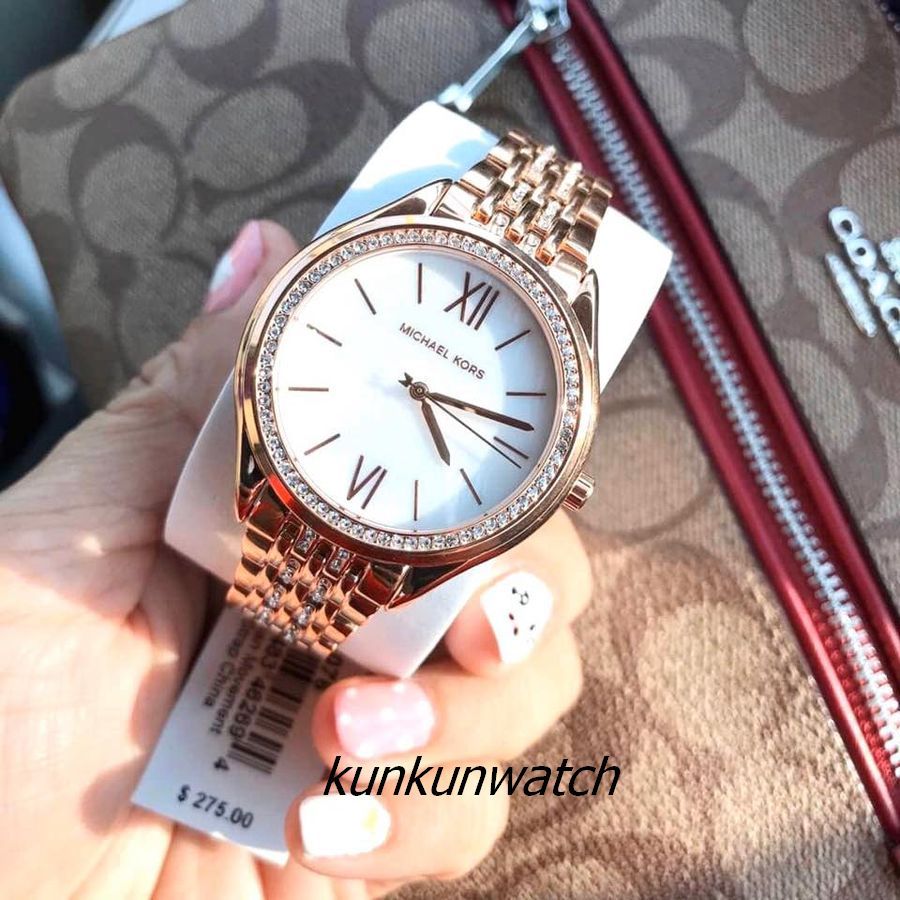 Đồng Hồ Nữ Michael Kors MK7076 Nền Mặt Xà Cừ Vỏ Rose Gold 36mm