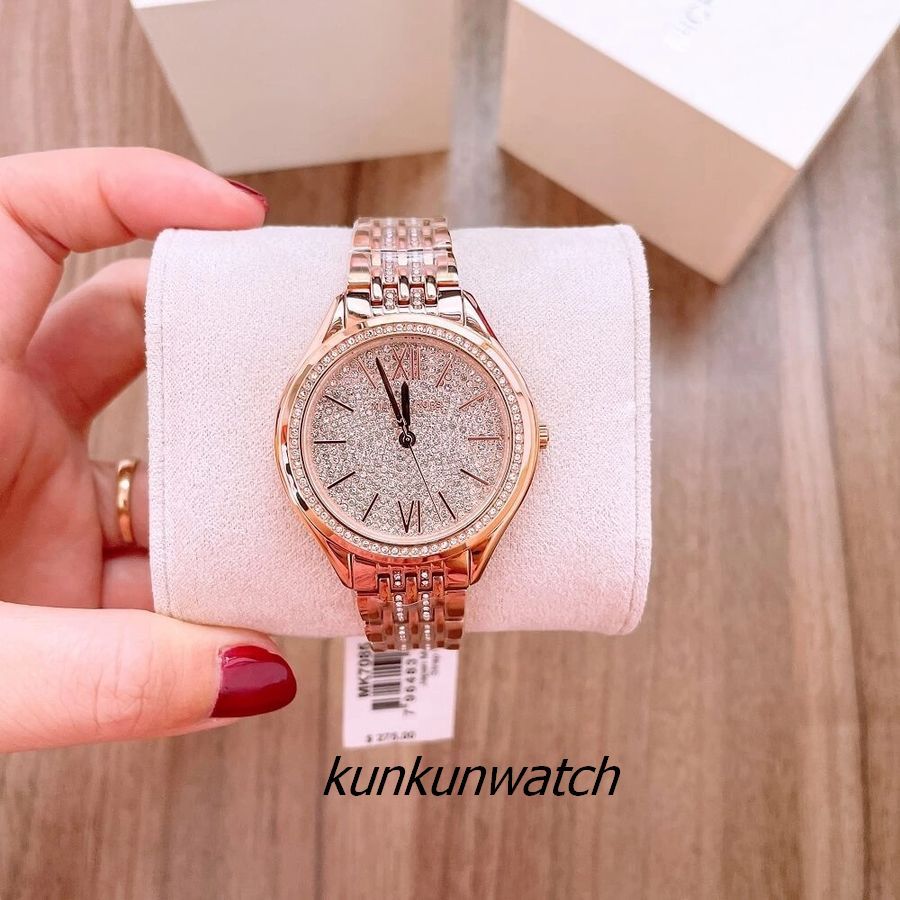 Đồng Hồ Nữ Michael Kors MK7085 Đính Full Đá Vỏ Rose Gold 36mm