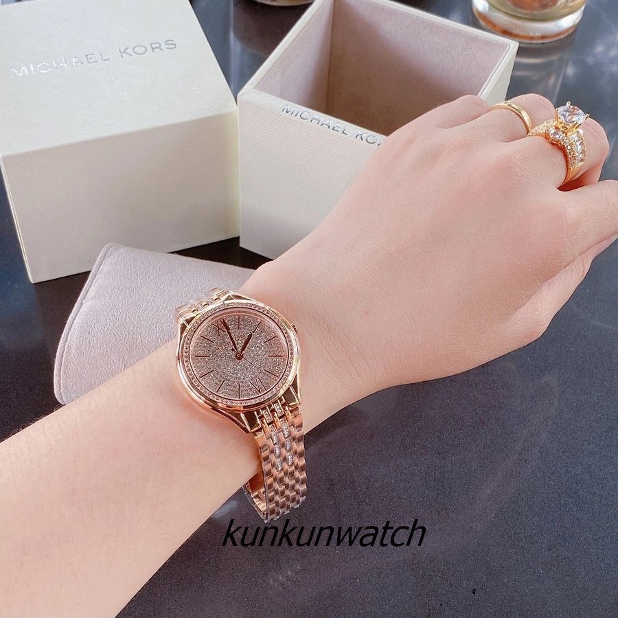 Đồng Hồ Nữ Michael Kors MK7085 Đính Full Đá Vỏ Rose Gold 36mm
