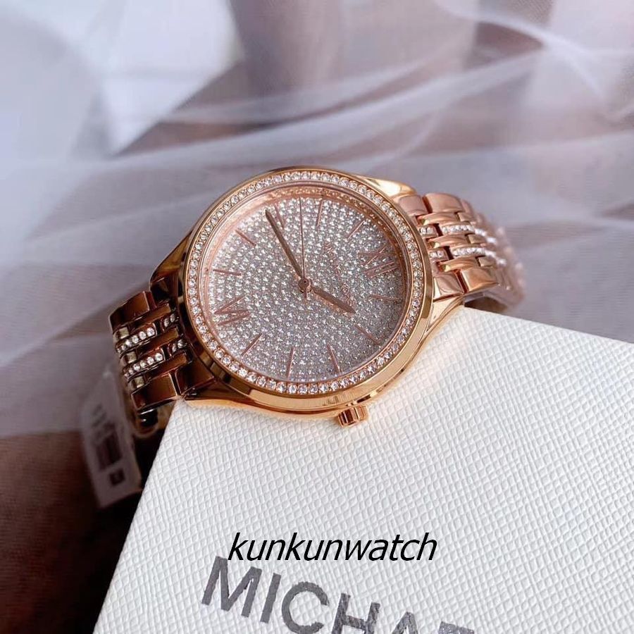 Đồng Hồ Nữ Michael Kors MK7085 Đính Full Đá Vỏ Rose Gold 36mm
