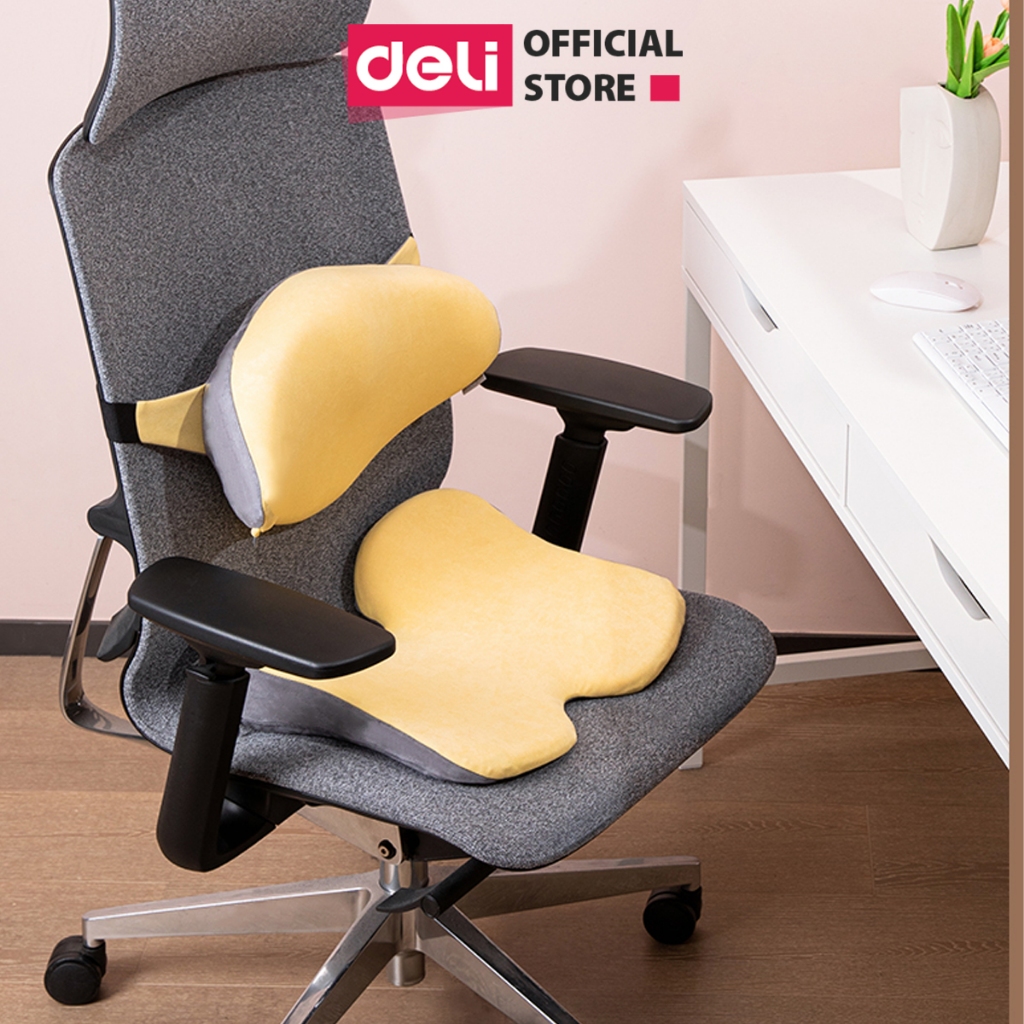 Đệm ghế văn phòng Deli - Thiết Kế 3D, Chống Mỏi lưng, Đau Xương Cụt, Thoát vị đĩa đệm, Dành cho người bị trĩ VS750/VS751